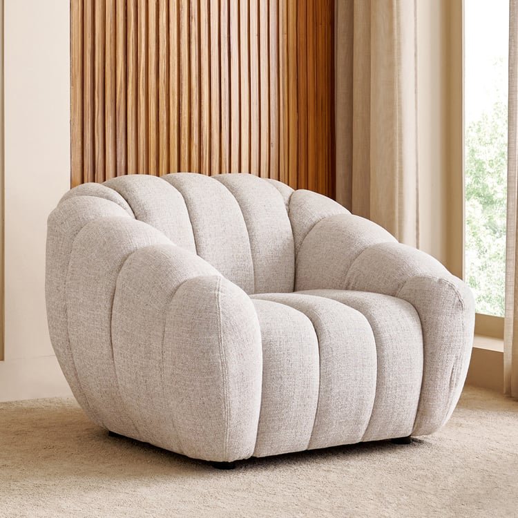 Alchemy Fabric 1-Seater Sofa - Ivory