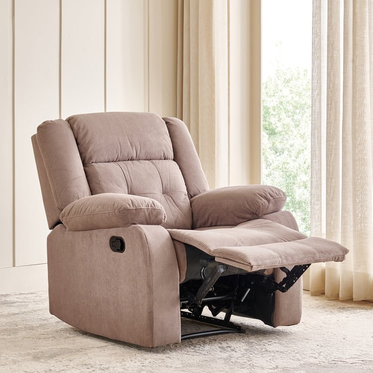 Helios Zurich Fabric 1-Seater Recliner - Brown image 5