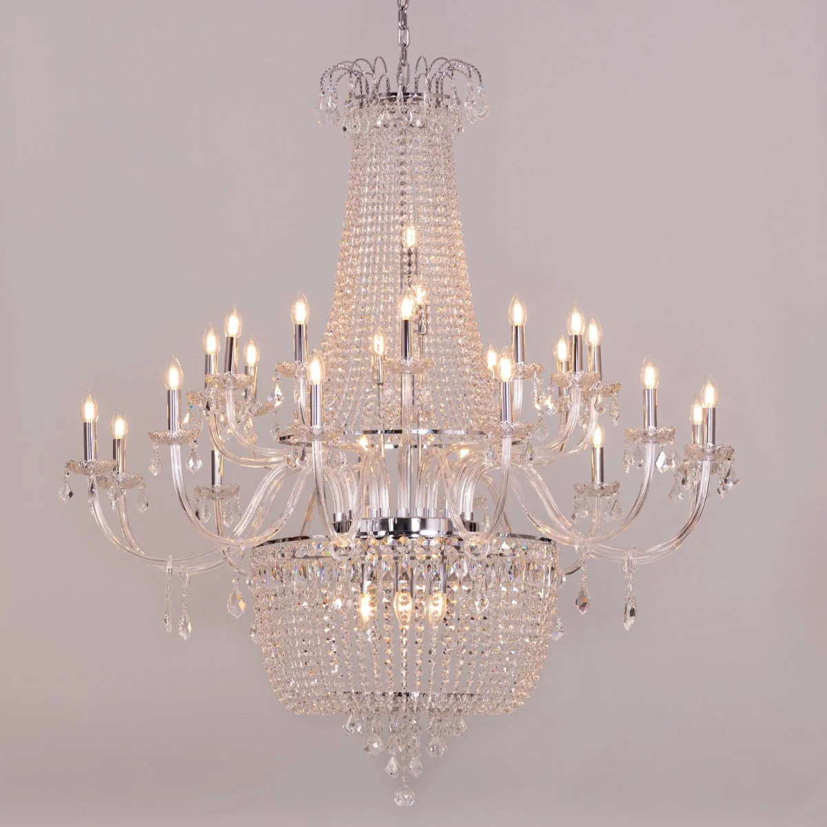 WHITE LUXE CHANDELIER image 3