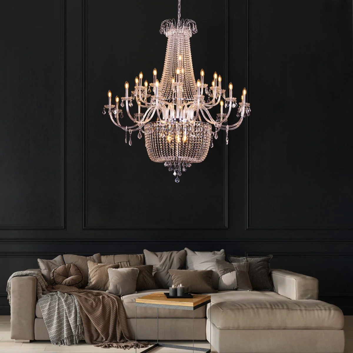 WHITE LUXE CHANDELIER image 4