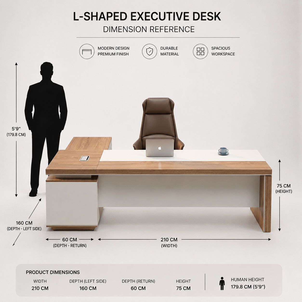 ELITE WORKSPACE L SHAPE TABLE image 3
