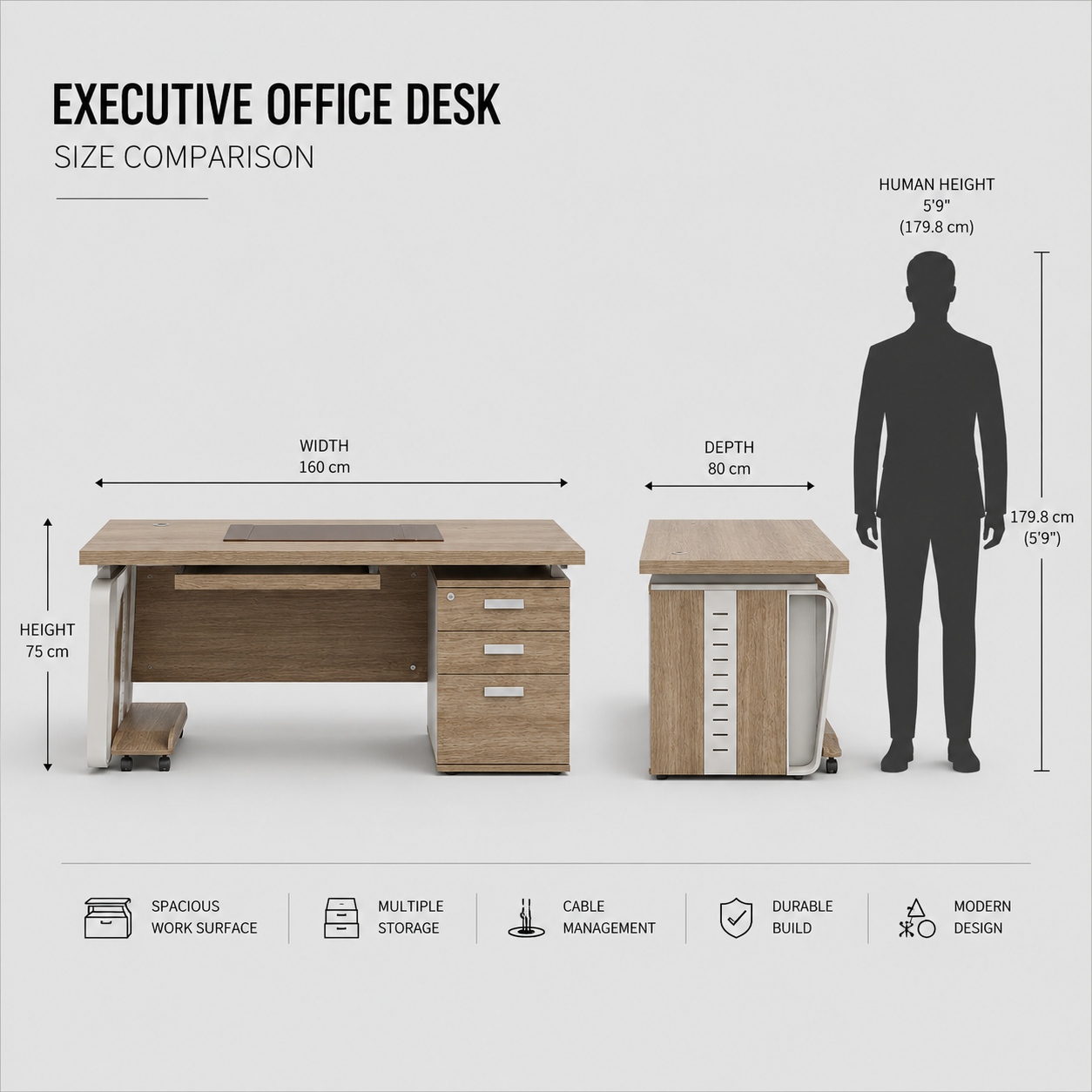 PREMIUM 5/2 OFFICE TABLE DESIGNED FOR COMFORT image 3