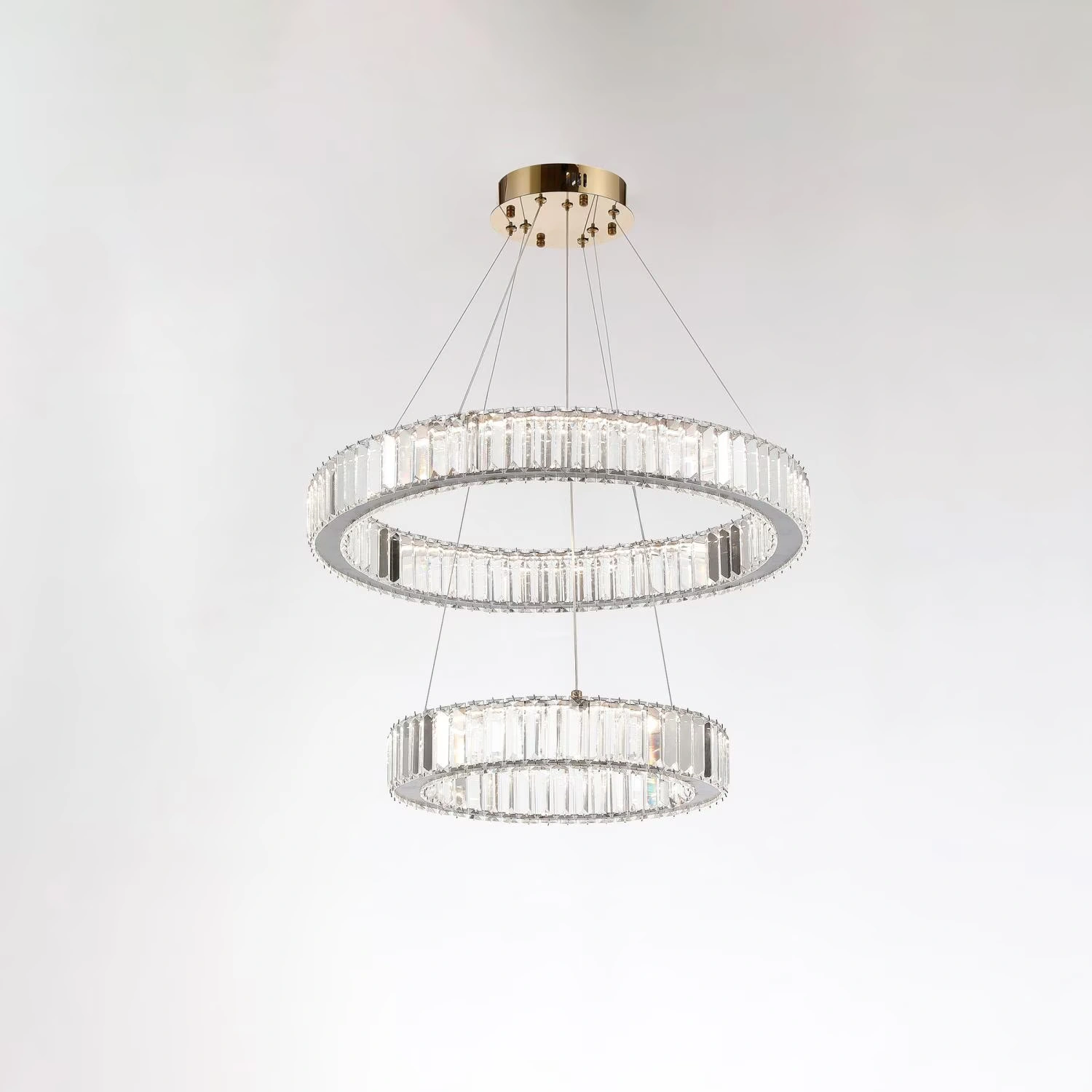 WHITE CRYSTAL CHANDELER